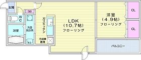 北海道札幌市北区麻生町3丁目（賃貸マンション1LDK・4階・37.11㎡） その2