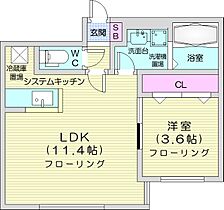 北海道札幌市北区麻生町1丁目（賃貸マンション1LDK・1階・33.20㎡） その2