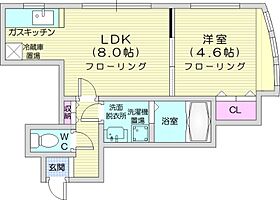 北海道札幌市東区北四十五条東15丁目（賃貸アパート1LDK・3階・30.64㎡） その2