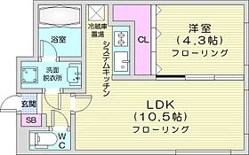 ALPHA学園前  ｜ 北海道札幌市豊平区豊平六条3丁目（賃貸マンション1LDK・3階・34.74㎡） その2