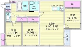 ZABOHILLSMINAMI6JO  ｜ 北海道札幌市中央区南六条西14丁目（賃貸マンション3LDK・4階・79.16㎡） その2