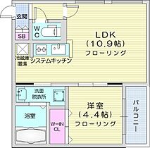 LUFFY  ｜ 北海道札幌市西区西町南18丁目（賃貸マンション1LDK・1階・37.26㎡） その2