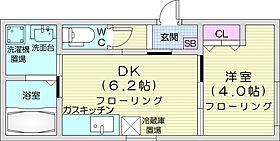 シャトージュネス  ｜ 北海道札幌市東区北十四条東9丁目（賃貸マンション1DK・2階・26.60㎡） その2