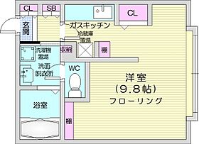 北海道札幌市北区麻生町1丁目（賃貸マンション1K・2階・25.20㎡） その2