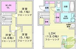 学園都市線 あいの里教育大駅 徒歩45分