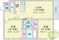 間取図画像 2LDK