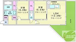 間取図画像 2LDK