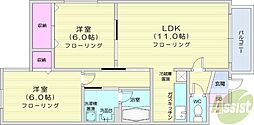 コーポげんじ北8条 2LDKの間取図画像