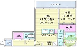間取図画像 1LDK