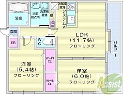 間取図画像 2LDK
