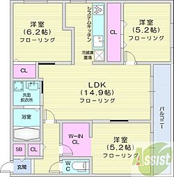 間取図画像 3LDK