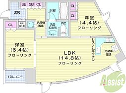 INFINITY22 2LDKの間取図画像