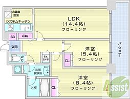 D'グラフォート札幌ステーションタワー 2LDKの間取図画像