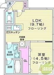 サクラコンフォートM 1LDKの間取図画像