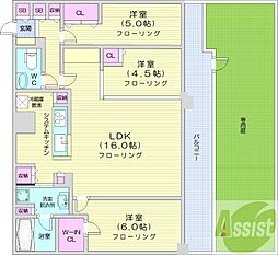 パークホームズ宮ケ丘 3LDKの間取図画像