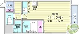 フェリスカーサN20 1Kの間取図画像