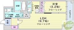 レシディア大通り西 1LDKの間取図画像