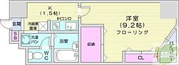 D'sVARIE札幌レジデンス 1Kの間取図画像