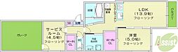 ビッグレジデンス旭ヶ丘 1SLDKの間取図画像