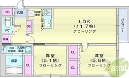 PALAZZON11 2LDKの間取図画像
