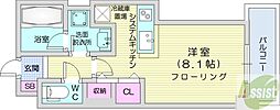 ビッグパレス北14条 1Kの間取図画像