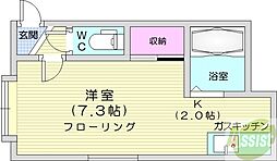 パシャ18 1Kの間取図画像