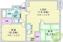 サン・ドエルA・B 2LDKの間取図画像