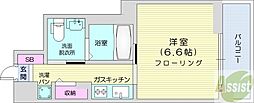 レジディア南一条 1Kの間取図画像