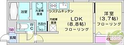 スマイル北10イースト 1LDKの間取図画像