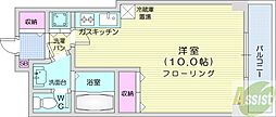 ワールドヒルズサッポロ ワンルームの間取図画像