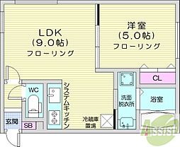 シェラトン札幌菊水 1LDKの間取図画像