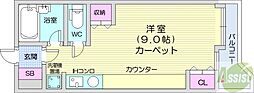 サンシャイン・シティー21 ワンルームの間取図画像