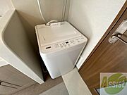 洗濯機はこちらの専用スペースに置けます！