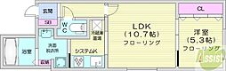 グランメール北24条駅前 1LDKの間取図画像