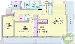 リビオ大通 3LDKの間取図画像