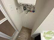 洗濯機はこちらの専用スペースに置けます！