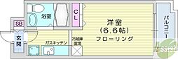 あおばビルN25 1Kの間取図画像