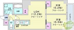ビッグパレス南6条 2LDKの間取図画像