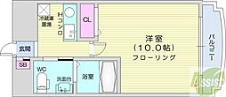 エステトーワ 1Kの間取図画像
