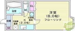 藤井ビル北10条 1Kの間取図画像