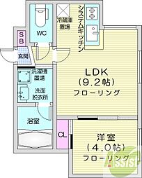 アクティベイト南郷13丁目スクエア 1LDKの間取図画像