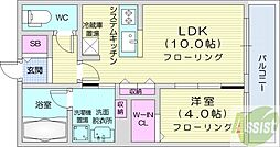 ALPHASQUARES17 1LDKの間取図画像