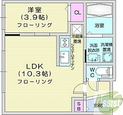 インフィニト麻生ステーション 1LDKの間取図画像