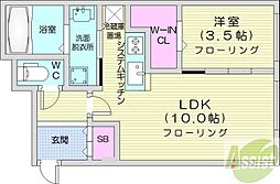 札幌市豊平区平岸一条5丁目マンション 1LDKの間取図画像
