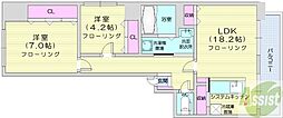 ヴォーネン伏見 2LDKの間取図画像