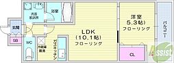 ビッグパレス南5条 1LDKの間取図画像