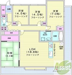 ヴェルドミール桑園壱番館 4LDKの間取図画像