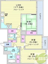 ザ・サッポロレジデンス 3LDKの間取図画像
