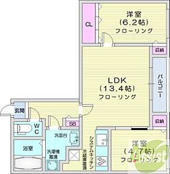 Nuovo・storiaest 2LDKの間取図画像