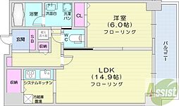 D'グラフォート札幌ステーションタワー 1LDKの間取図画像